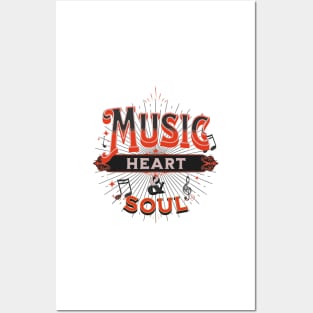 Red Hot Music Heart and Soul Posters and Art